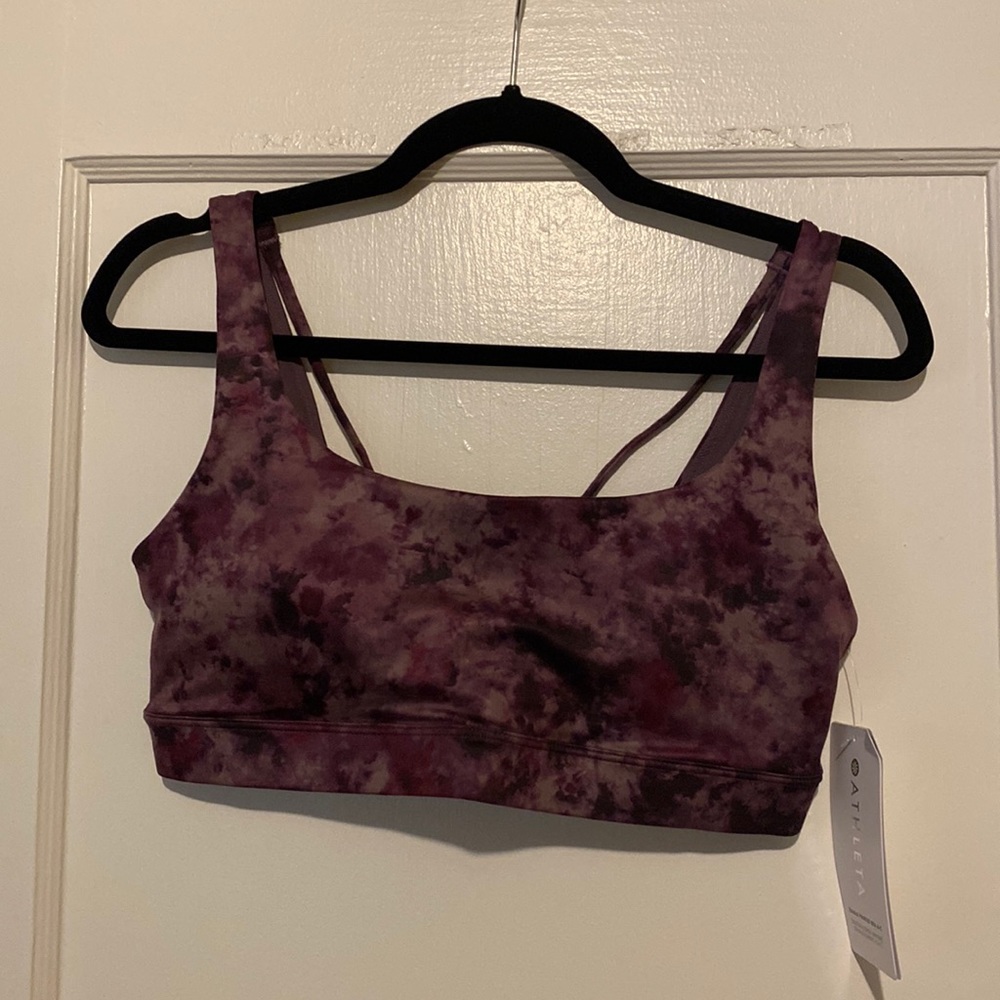 NWT Athleta Exhale Printed Bra A-C medium